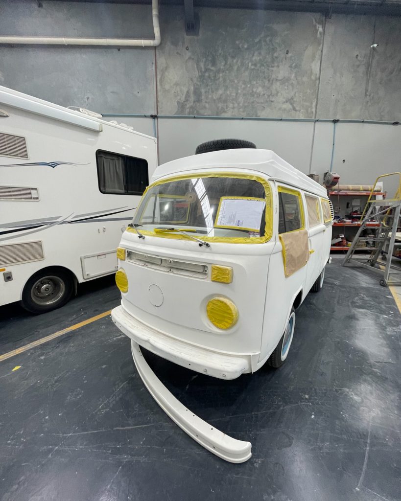 Classic VW Kombi prepped to be painted