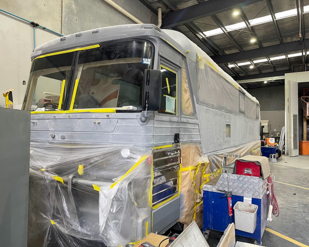 Large motorhome body repair